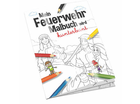 Malbuch / Mal-Set A6 - Feuerwehr - Malbuch neutral