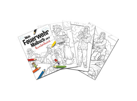 Malbuch / Mal-Set A6 - Feuerwehr - Malbuch neutral