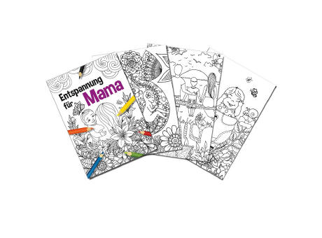 Malbuch / Mal-Set A6 - Entspannung für Mama - Malbuch neutral