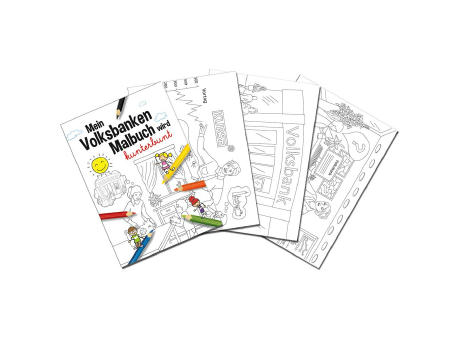 Malbuch / Mal-Set A6 - Volksbanken - Malbuch neutral