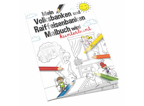 Malbuch / Mal-Set A6 - Volksbanken&Raiffeisenbanken - Malbuch neutral