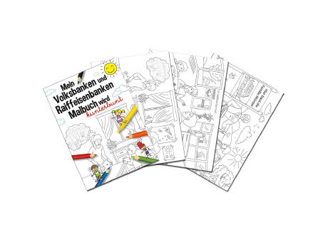 Malbuch / Mal-Set A6 - Volksbanken&Raiffeisenbanken - Malbuch neutral