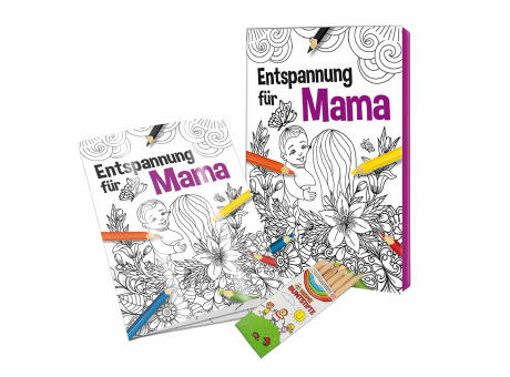 Malbuch / Mal-Set A6 - Entspannung für Mama - Malset neutral