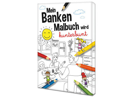 Malbuch / Mal-Set A6 - Banken - Malset neutral