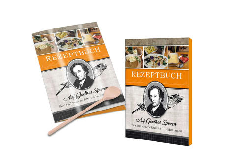 Rezeptbuch-Set "Auf Goethes Spuren" - Set mit 2-c Logoeindruck