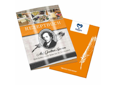 Rezeptbuch-Set "Auf Goethes Spuren" - Rezeptbuch mit 1-c Logoeindruck