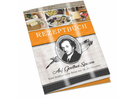 Rezeptbuch-Set "Auf Goethes Spuren" - Rezeptbuch mit 1-c Logoeindruck