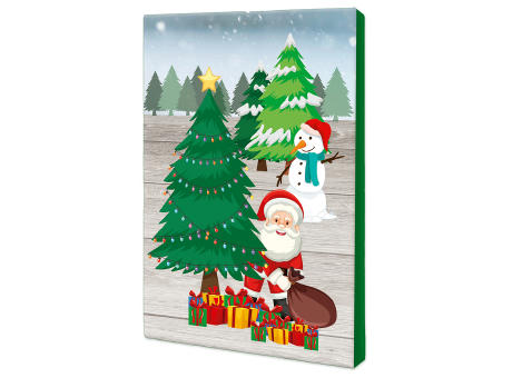 Backförmchen mit Rezeptblock Tannenbaum - Engel - in weihnachtlicher Mappe (mit 1c-Logoeindruck)