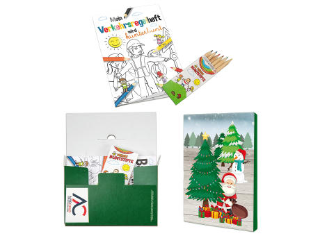 Mal-Set A6 - Weihnachten - Malset mit 2-c Logoeindruck