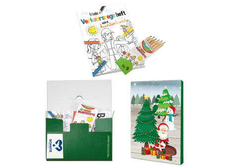 Mal-Set A6 - Weihnachten - Malset mit 1-c Logoeindruck