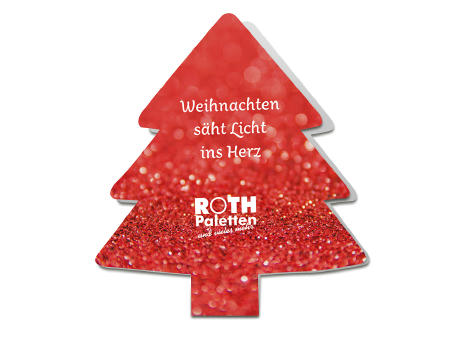 Klappkärtchen Tannenbaum - Druck individuell 4/4-c