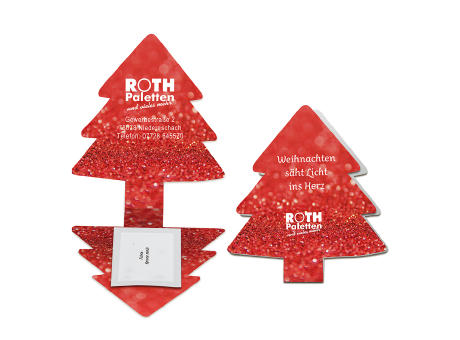Klappkärtchen Tannenbaum - Druck individuell 4/4-c