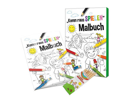 Malbuch / Mal-Set A6 - Komm-raus-spielen - Malset neutral