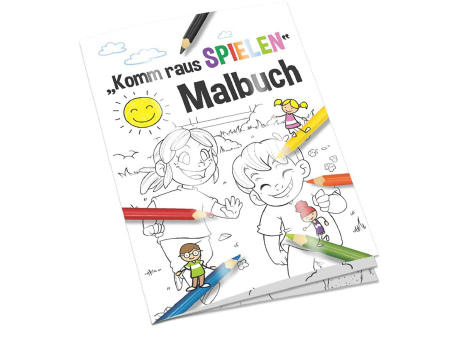 Malbuch / Mal-Set A6 - Komm-raus-spielen - Malset neutral