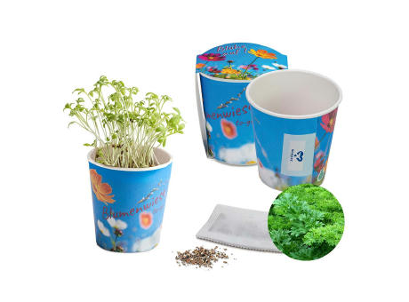 Blumenwiese To-Go - Ostern - Petersilie - neutral mit 1-c Logoeindruck