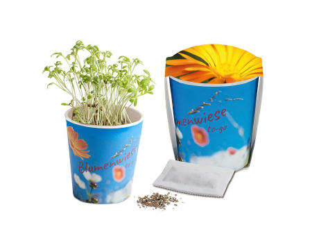 Blumenwiese To-Go - Ostern - Ringelblume - Druck individuell 4/0-c