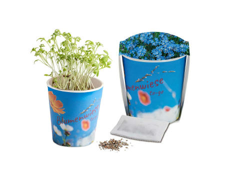 Blumenwiese To-Go - Ostern - Vergissmeinnicht - Druck individuell 4/0-c