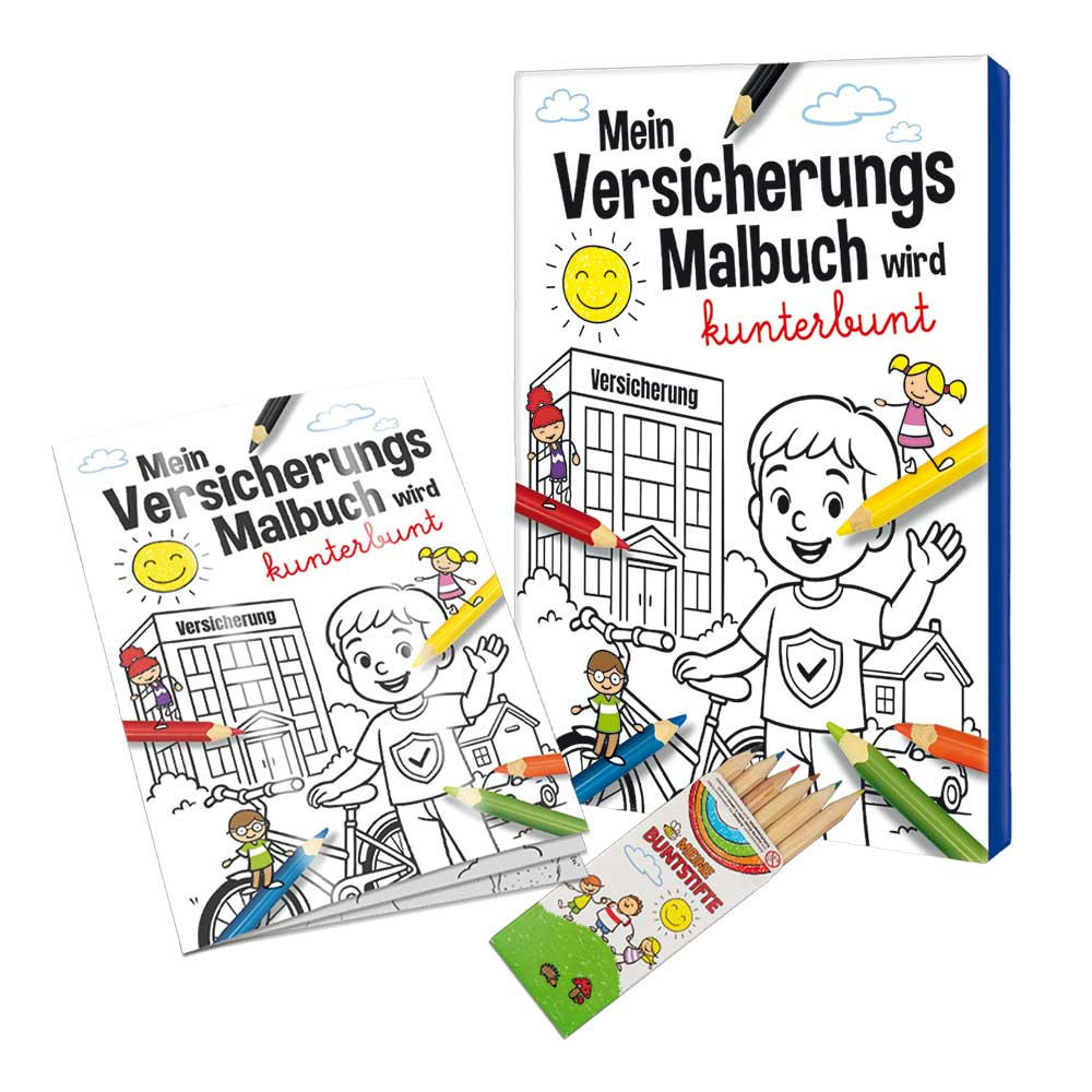 Malbuch / Mal-Set A6 - Versicherung - Malset neutral