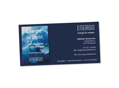 Samentütchen auf Werbekarte - Schnittlauch