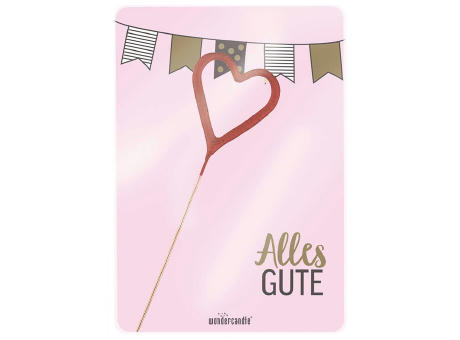 Wondercandle Mini mit Wondercard  - Herz, rot