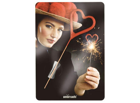 Wondercandle Mini mit Wondercard  - Herz, rot