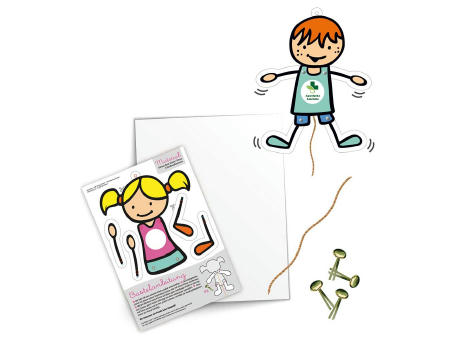 Hampelfiguren-Bastelset A4 - in weißem Briefumschlag