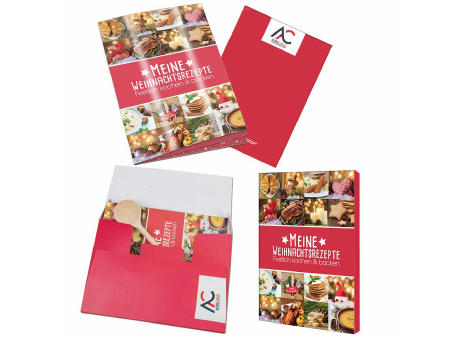 Rezeptbuch-Set "Weihnachten" - Set mit 2-c Logoeindruck