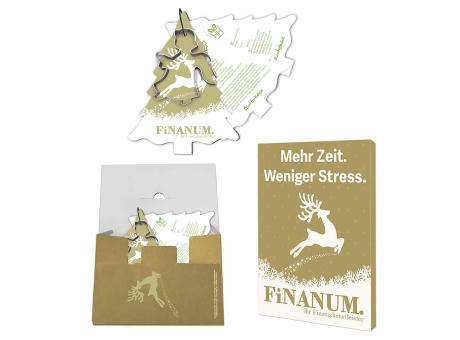 Backförmchen mit Rezeptblock Tannenbaum - Engel - in weihnachtlicher Mappe (individuell 4-c)