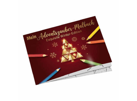 Malbuch Mini A7 - Weihnachtliches - Malbuch mit individueller Vorder- und Rückseite