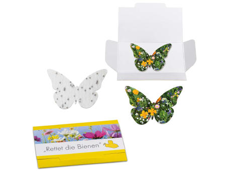Samenpapier in Klappkärtchen - Schmetterling