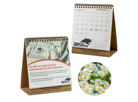 Samenpapier-Tischkalender - Gänseblümchen