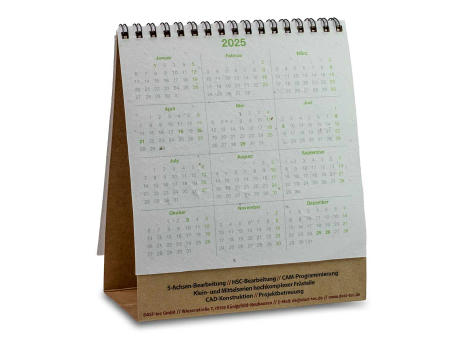 Samenpapier-Tischkalender - Kamille
