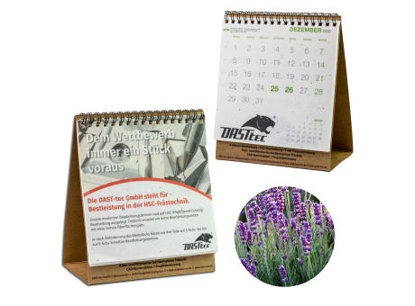 Samenpapier-Tischkalender - Lavendel