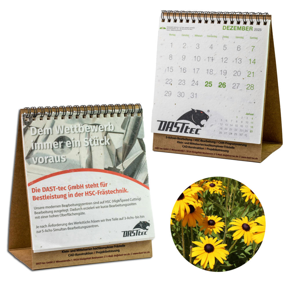 Samenpapier-Tischkalender - Rudbeckia