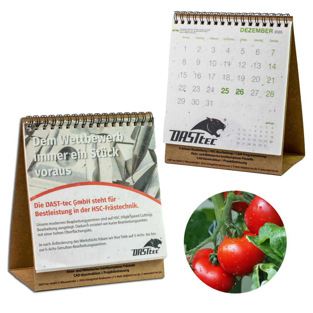 Samenpapier-Tischkalender - Tomate