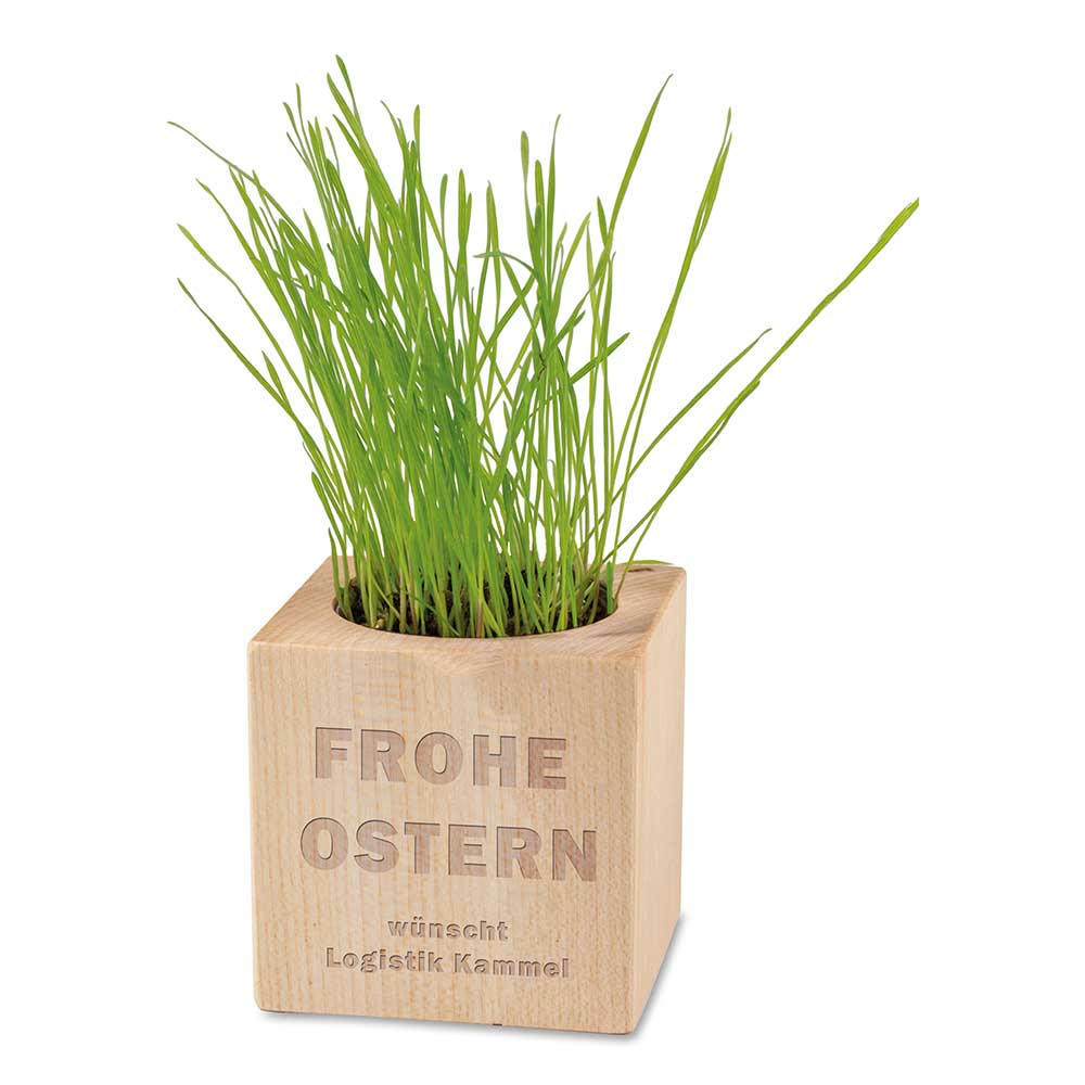 Pflanz-Holz - Standardmotiv - Ostern - 1 Seite gelasert