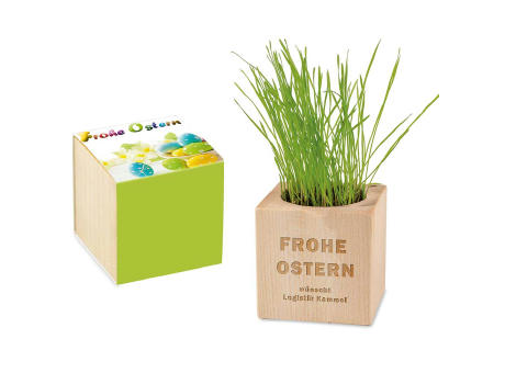 Pflanz-Holz - Standardmotiv - Ostern - 1 Seite gelasert