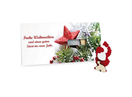 Steckfiguren-Karte Filz - Weihnachtsmann 4/0-c