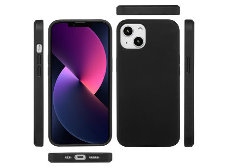 Handy Hülle iPhone™ 13 Black Series Soft Case TPU Silikon mit Mikrofaser Innenseite matt schwarz
