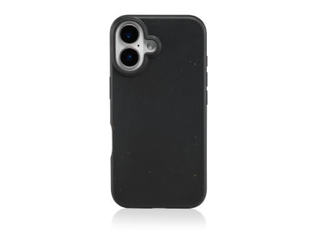 Nachhaltige Handyhülle inkl. Sammlung 1kg Ozeanplastik iPhone™ 16 plus Turtle Eco Soft Case PLA + Bambus schwarz