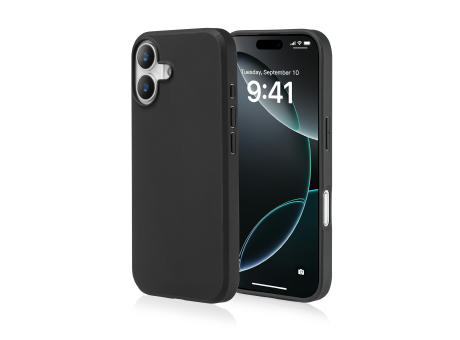 Handy Hülle iPhone™ 16 Black Series Soft Case TPU Silikon mit Mikrofaser Innenseite matt schwarz