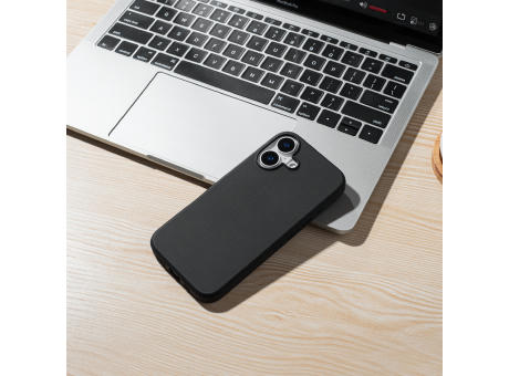 Handy Hülle iPhone™ 16 Black Series Soft Case TPU Silikon mit Mikrofaser Innenseite matt schwarz