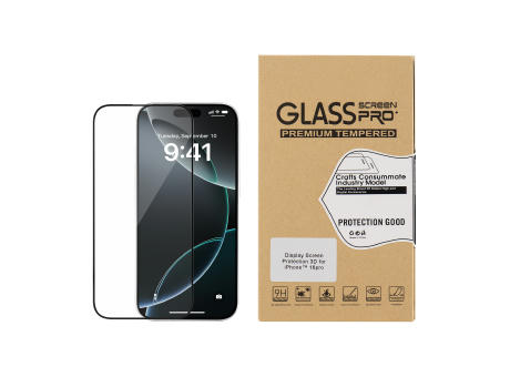 Displayschutzglas aus Sicherheitsglas Displayschutz 3D iPhone™ 16 schwarz