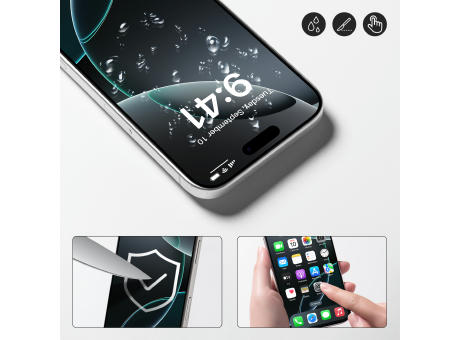 Displayschutzglas aus Sicherheitsglas Displayschutz 3D iPhone™ 16 schwarz