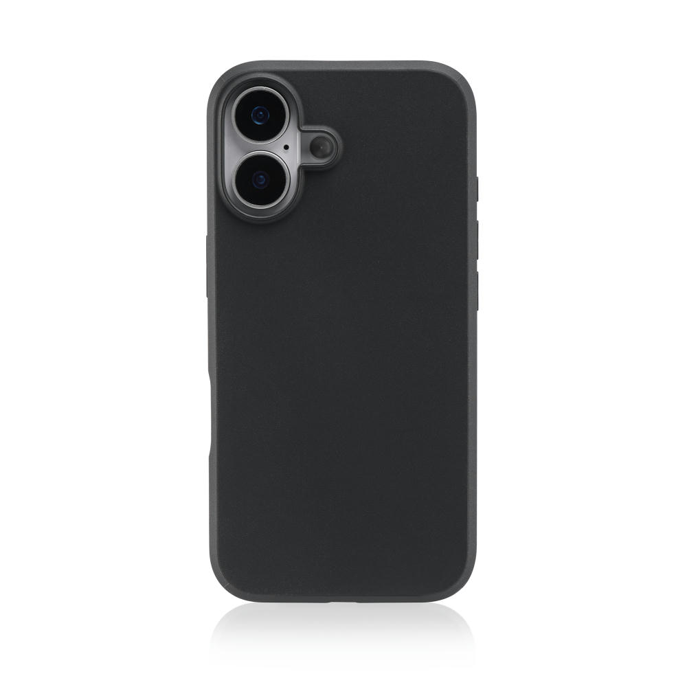 Handy Hülle iPhone™ 16 Black Series Soft Case TPU Silikon mit Mikrofaser Innenseite matt schwarz