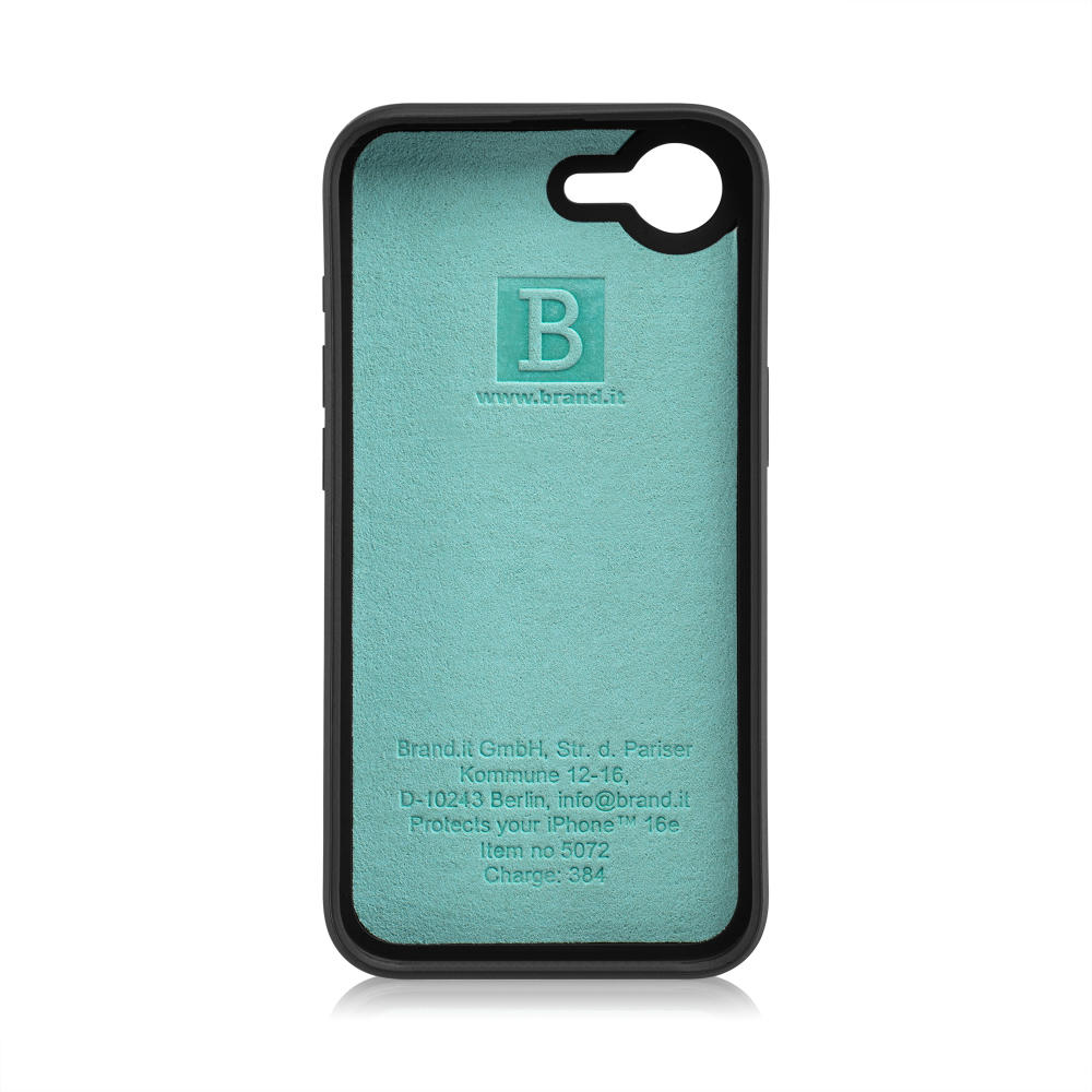 Handy Hülle iPhone™ 16e Black Series Soft Case TPU Silikon mit Mikrofaser Innenseite matt schwarz