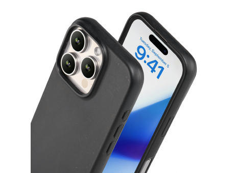 Handy Hülle kompostierbar iPhone™ 16 pro max Turtle Eco Soft Case PLA + Bambus schwarz