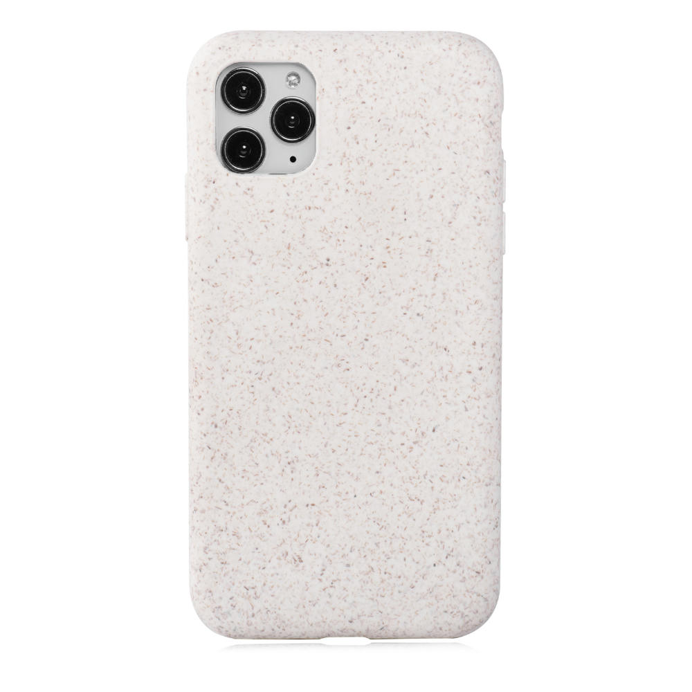 Handy Hülle kompostierbar iPhone™ 12/12 pro Turtle Eco Soft Case PLA + Bambus creme weiss