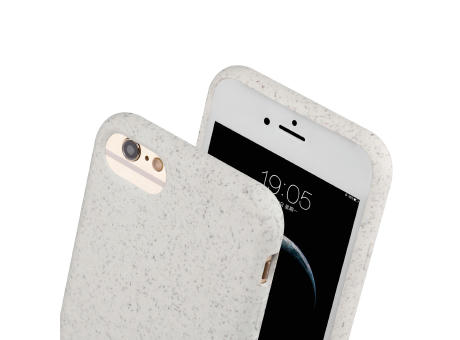 Handy Hülle kompostierbar iPhone™ 12/12 pro Turtle Eco Soft Case PLA + Bambus creme weiss