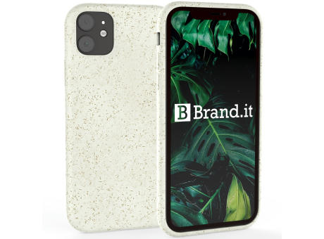 Handy Hülle kompostierbar iPhone™ 14 Turtle Eco Soft Case PLA + Bambus creme weiss